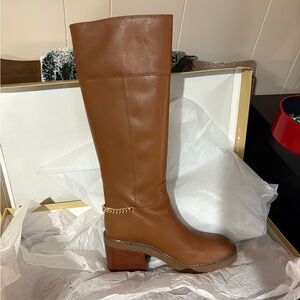 Michael Kors Brown Leather Knee-High Boots